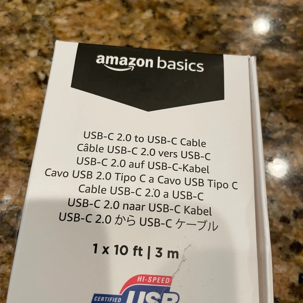 Brand new 10' long USB-C cord.